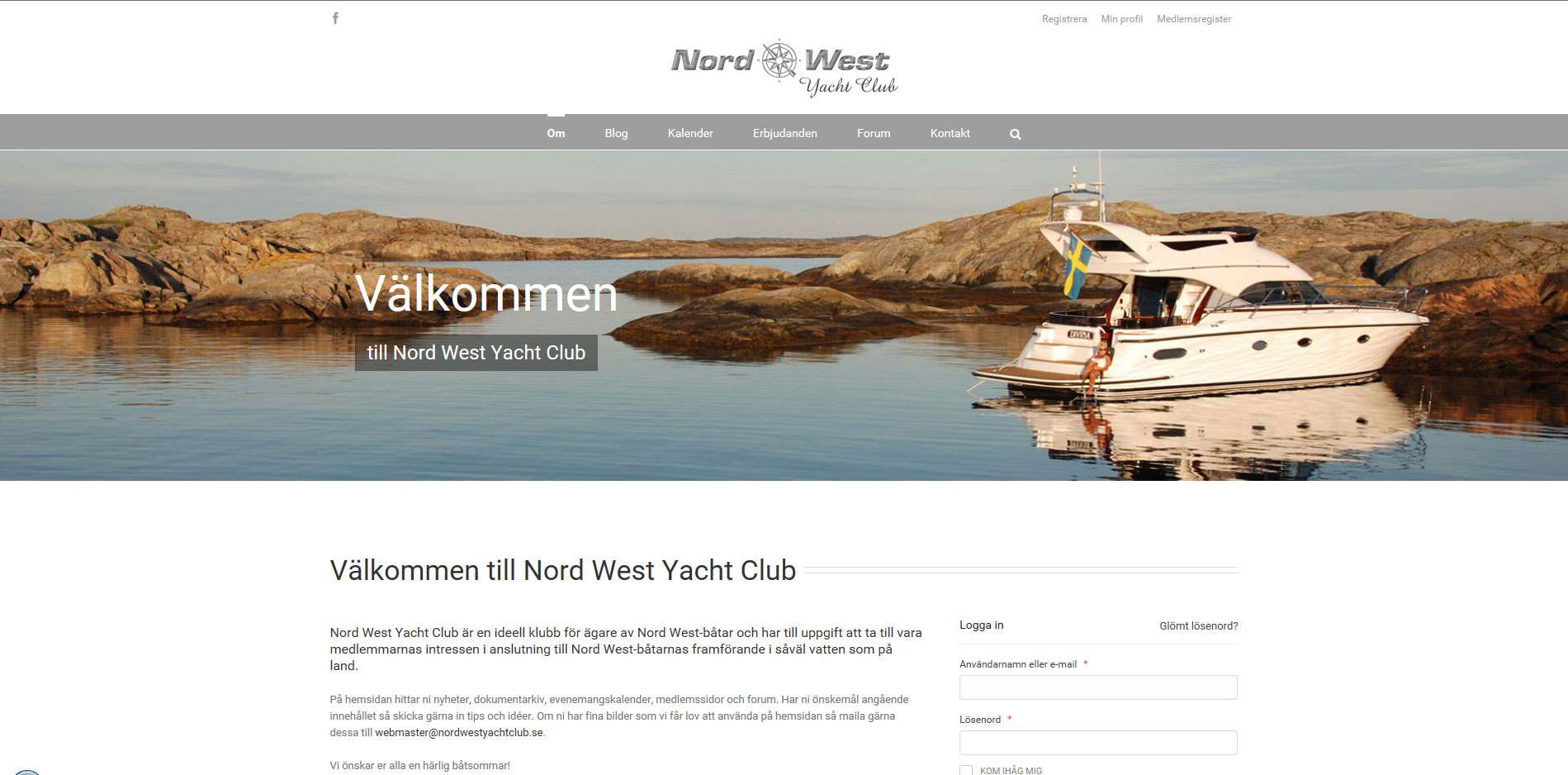 Ny hemsida för Nord West Yacht Club